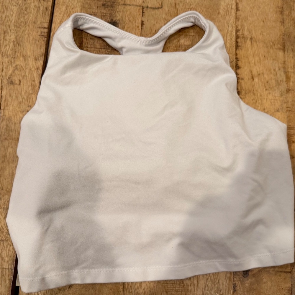 OFFLINE by Aerie The Hugger White High Neck Racerback Sports Bra XL